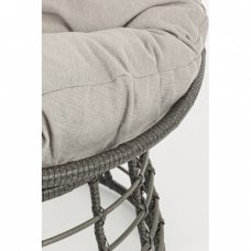 Fotelja s jastukom bambus siva